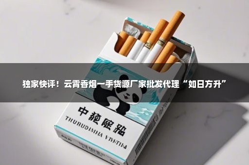 独家快评！云霄香烟一手货源厂家批发代理“如日方升”